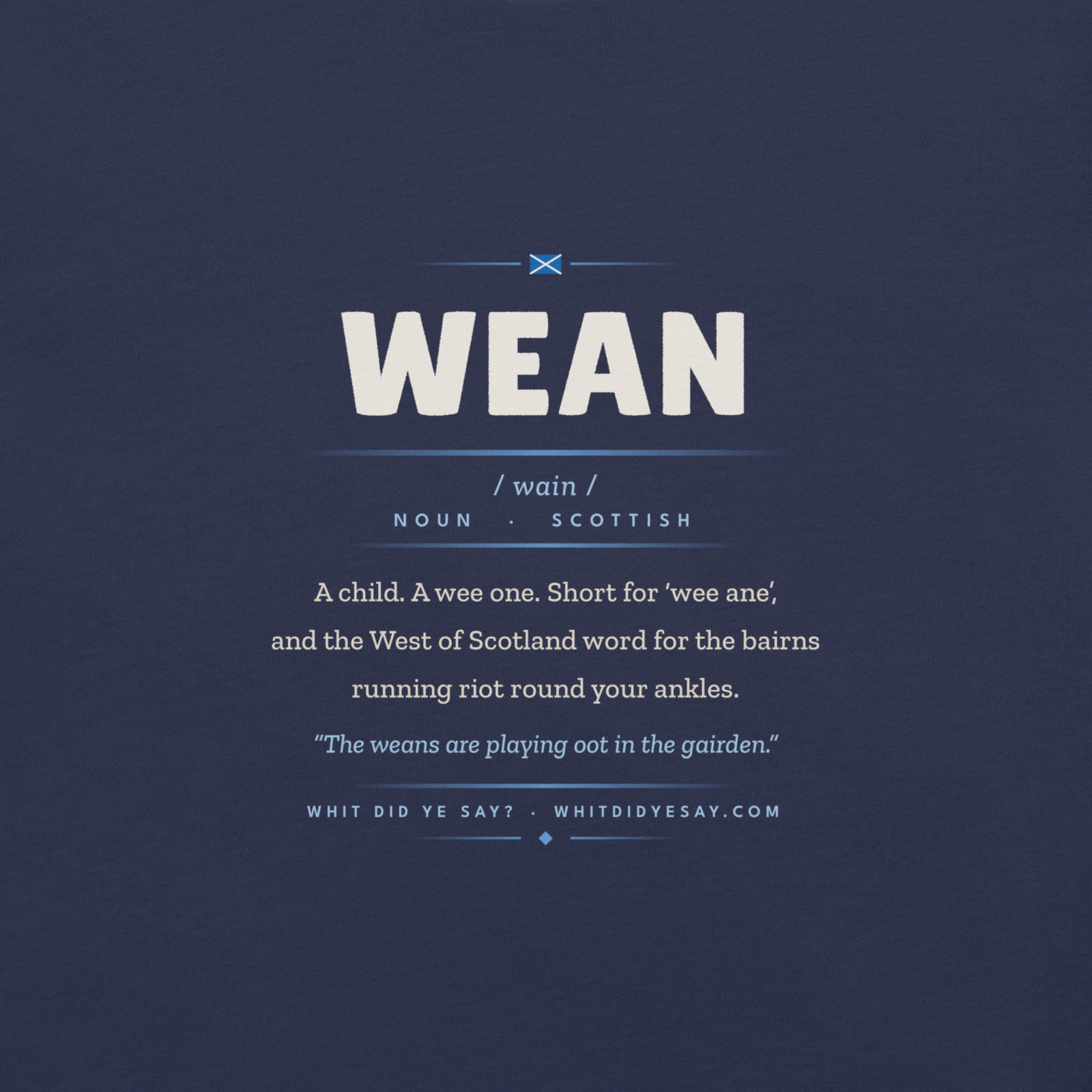 WEAN | Navy | Zoomed In
