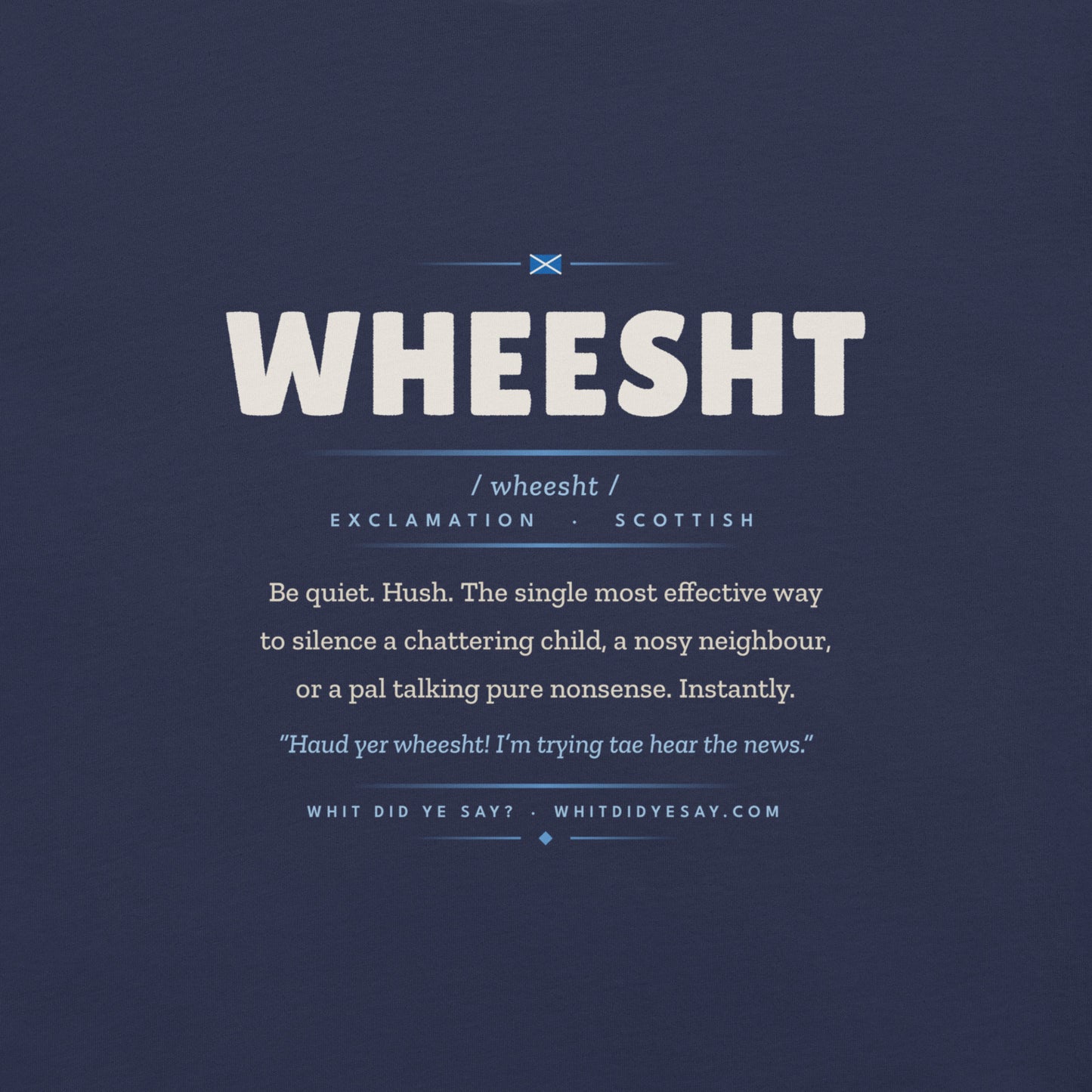 WHEESHT | Navy | Zoomed In