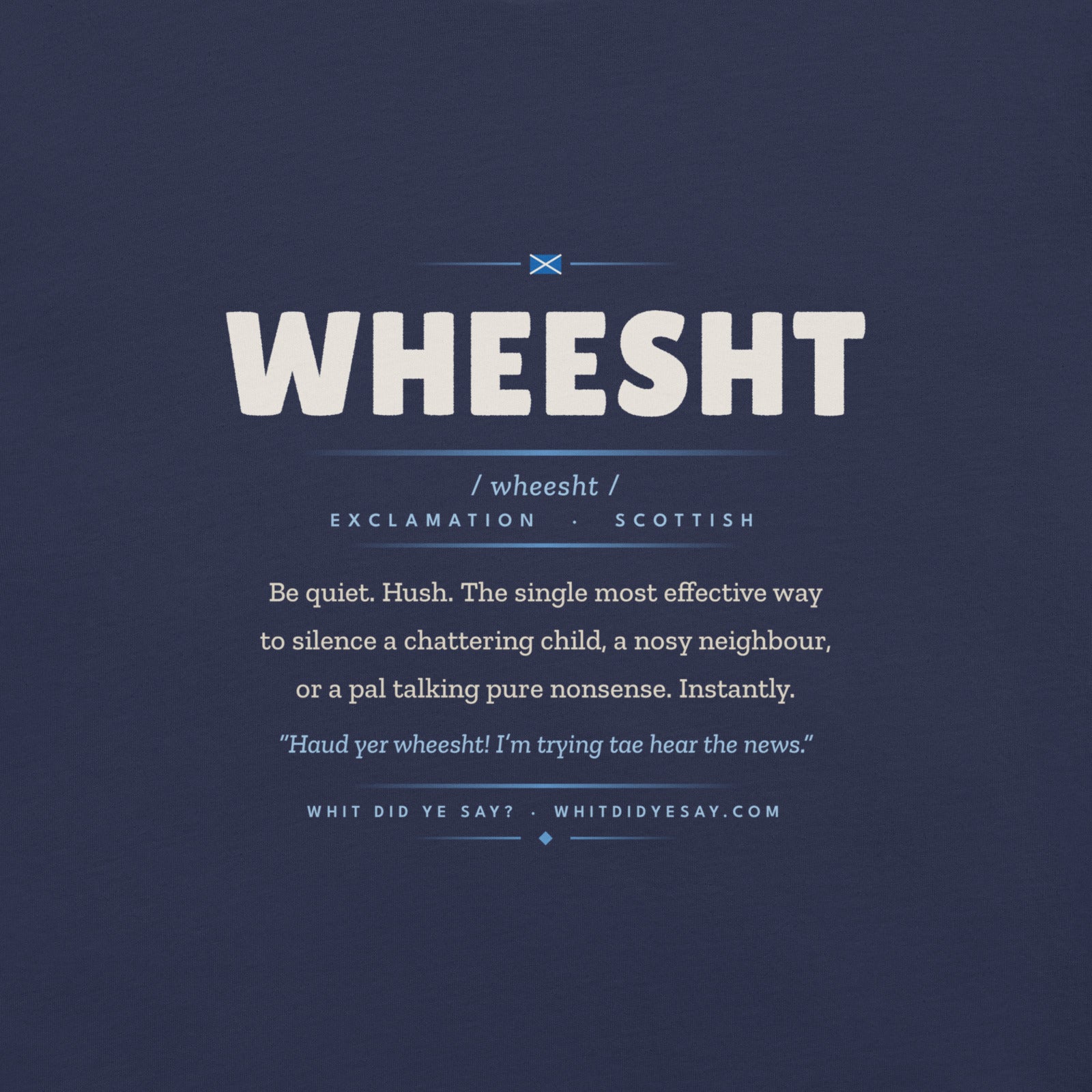 WHEESHT | Navy | Zoomed In