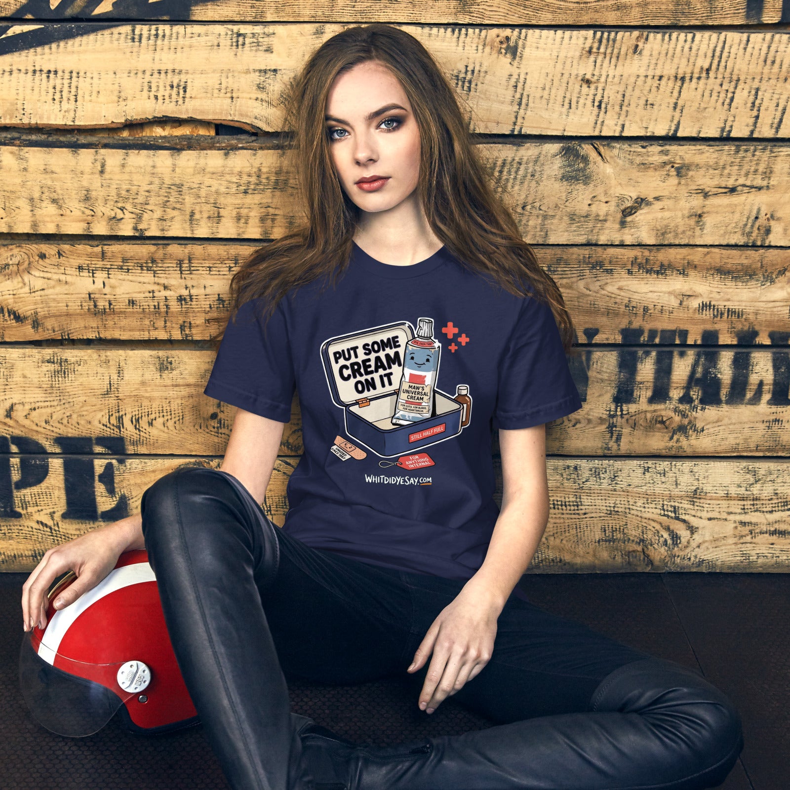 Put Some Cream on It The Maw Tee | Navy | Women's Lifestyle 3