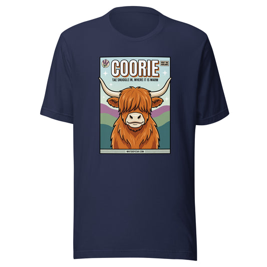 COORIE - The Full Scottish Tee | Navy | Ghost front