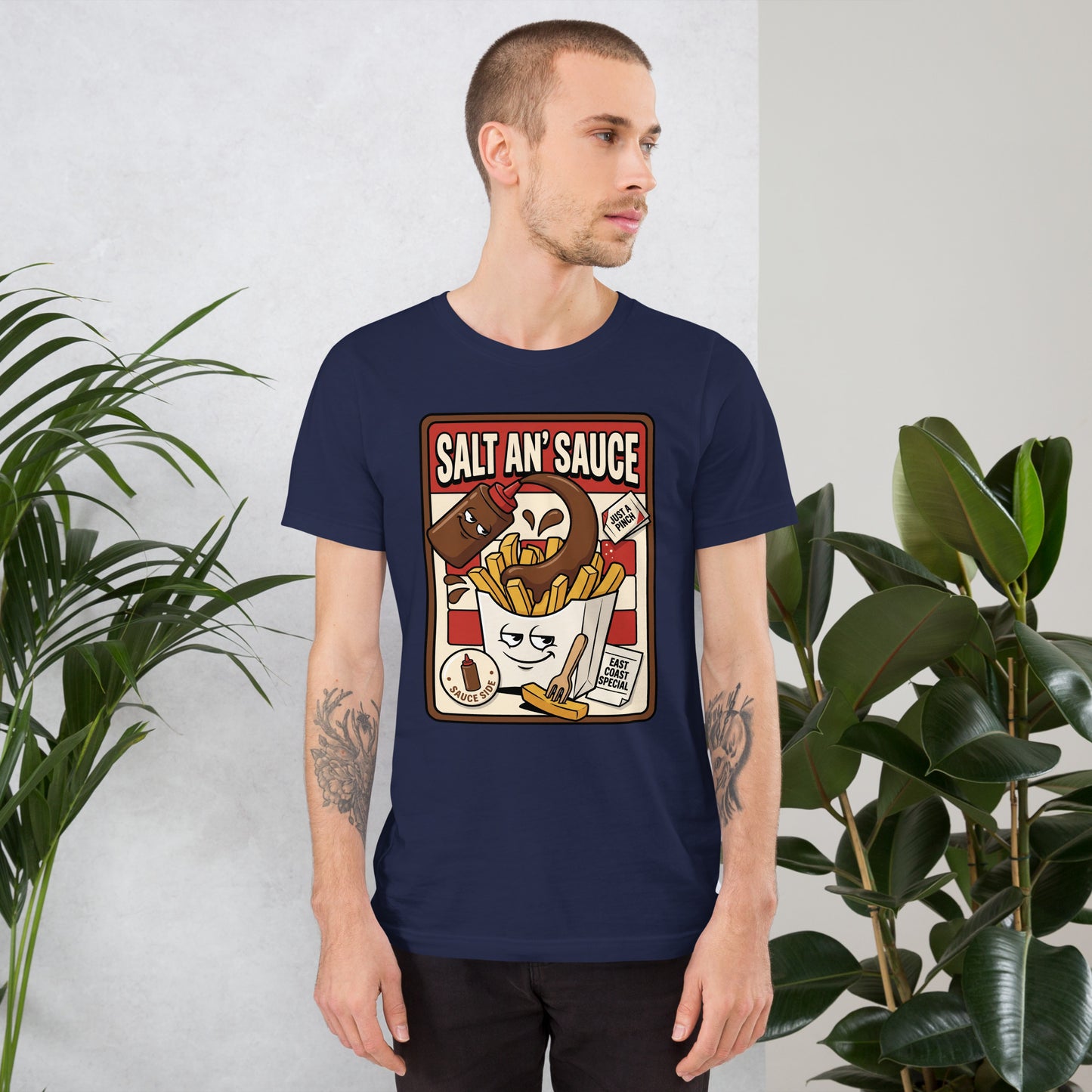 SALT AN' SAUCE - The Full Scottish Tee | Navy | Men's Lifestyle 2