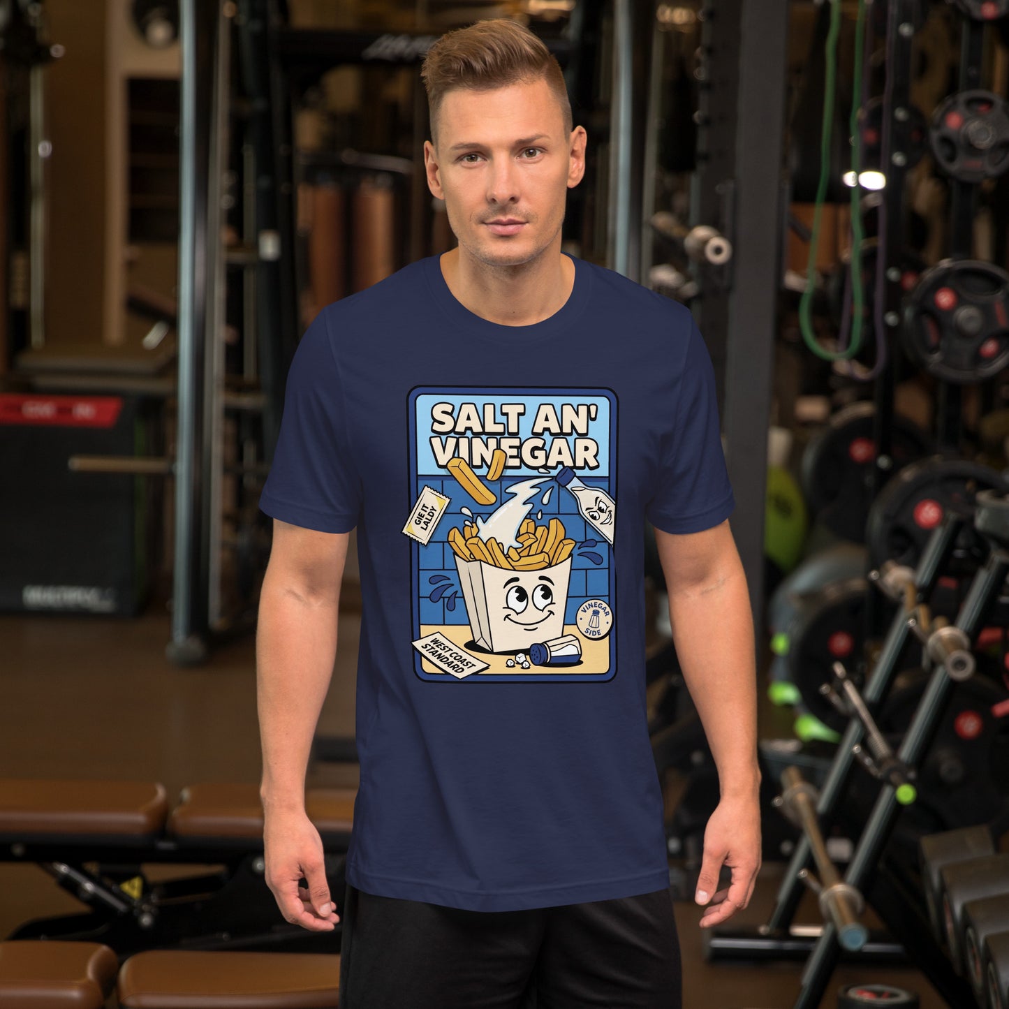 SALT AN' VINEGAR - The Full Scottish Tee | Navy | Men's Lifestyle