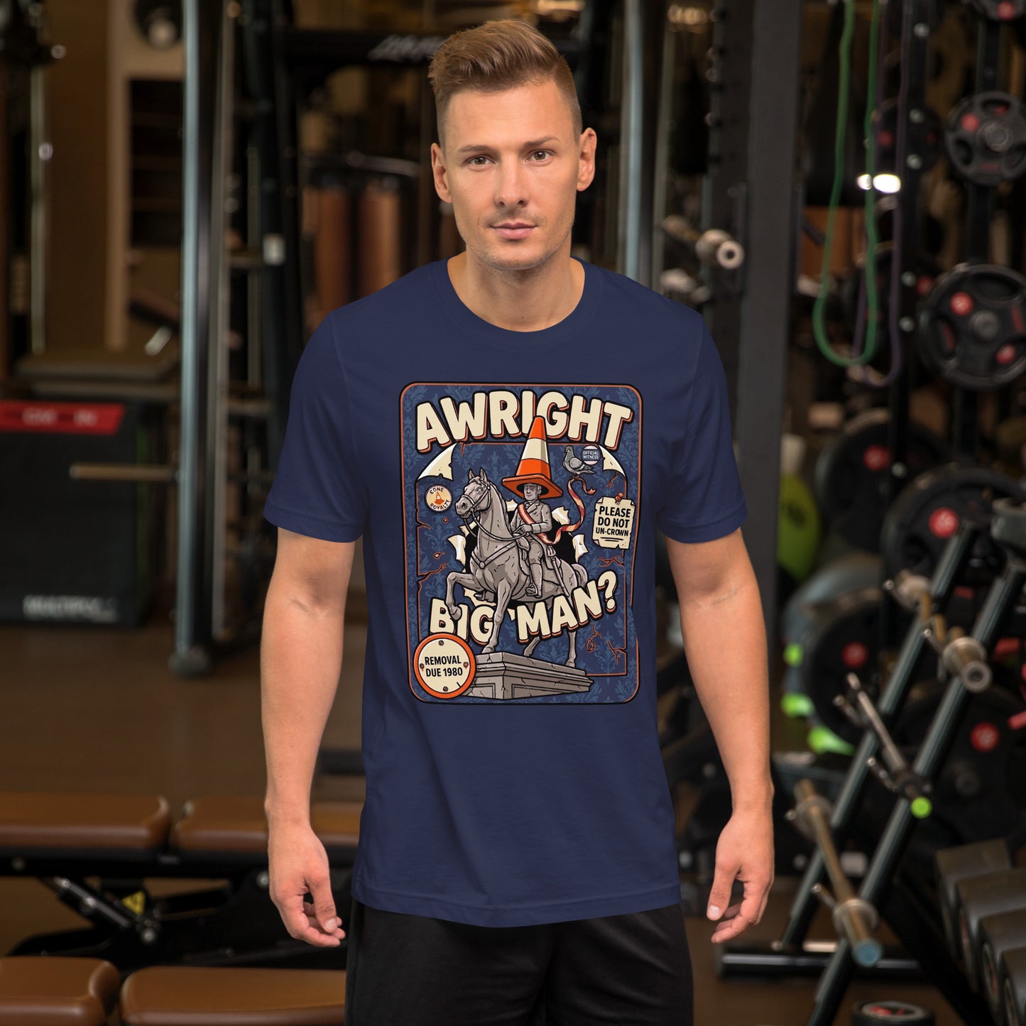 AWRIGHT BIG MAN - The Full Scottish Tee | Navy | Men's Lifestyle