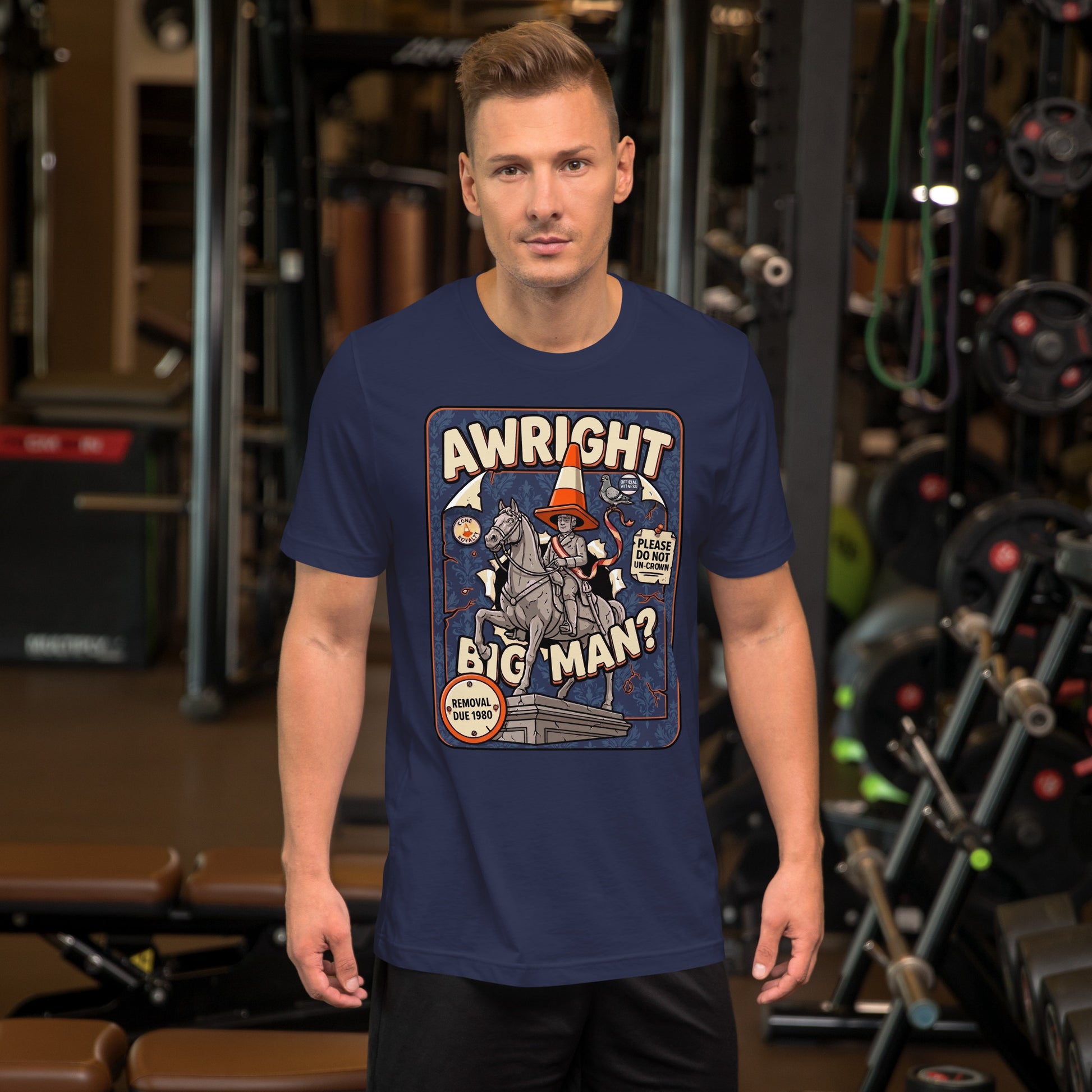 AWRIGHT BIG MAN - The Full Scottish Tee | Navy | Men's Lifestyle