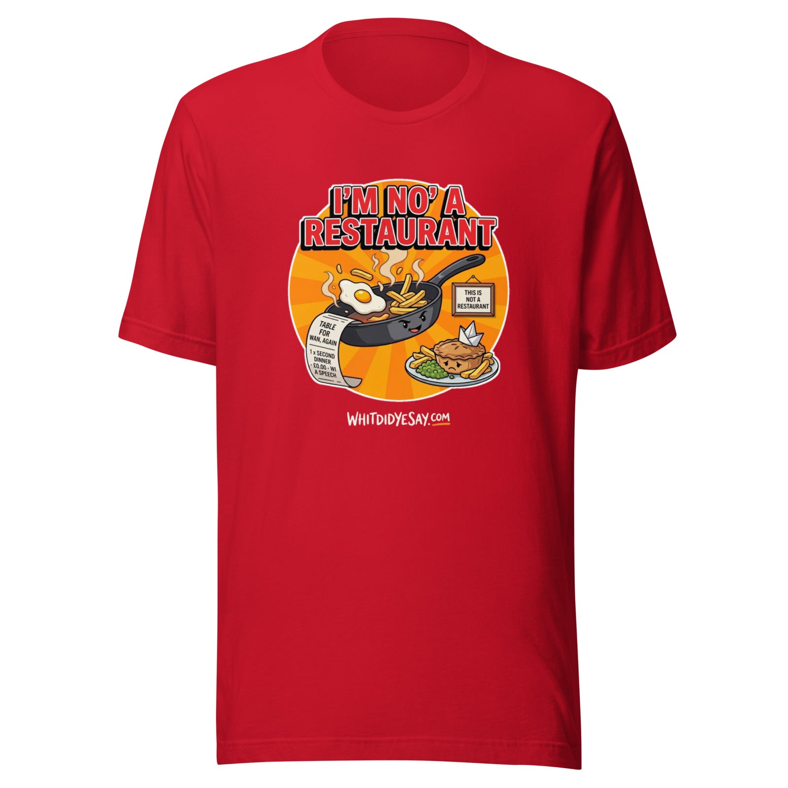 I'm No' a Restaurant - The Maw Tee | Red | Ghost