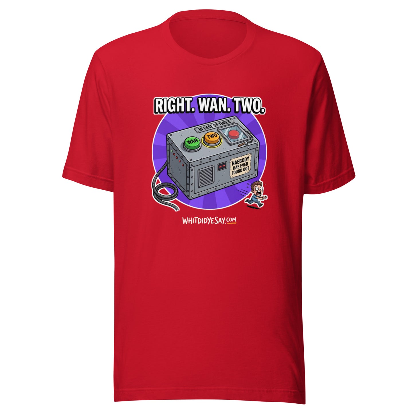 Right. Wan. Two. - The Maw Tee | Red | Ghost