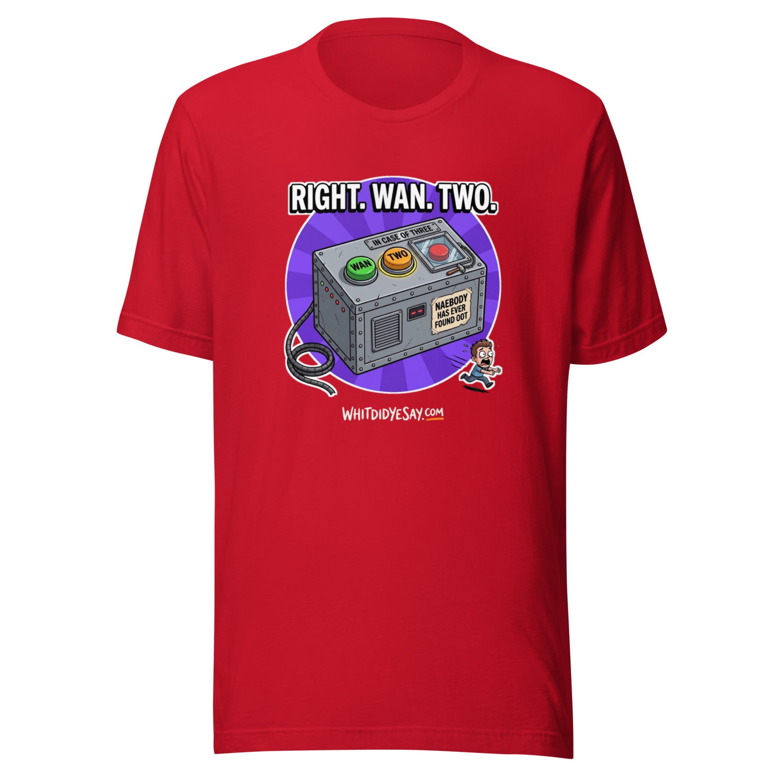 Right. Wan. Two. - The Maw Tee | Red | Ghost