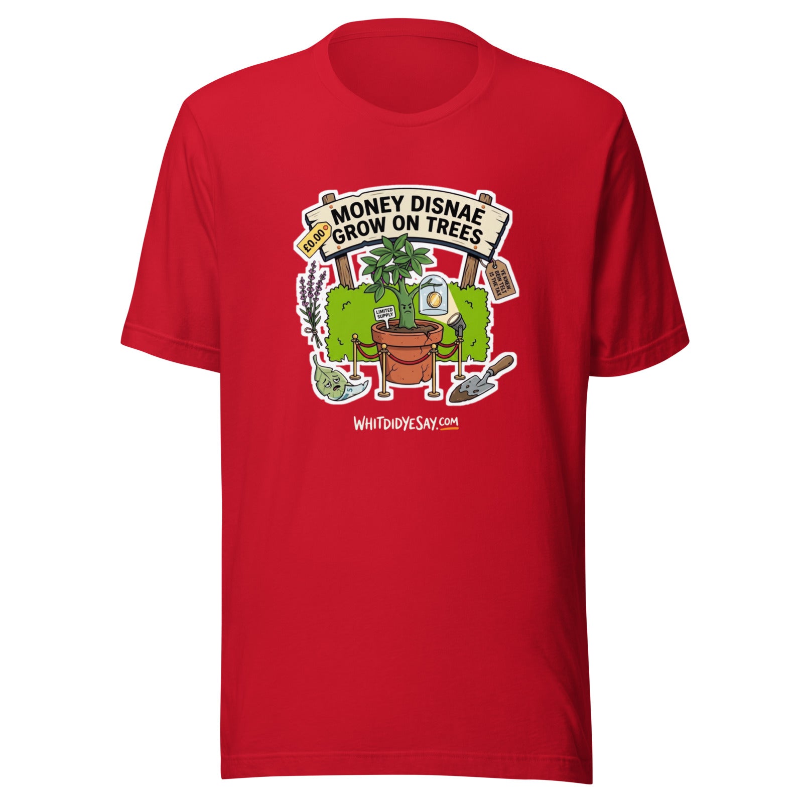 Money Disnae Grow on Trees - The Maw Tee | Red | Ghost