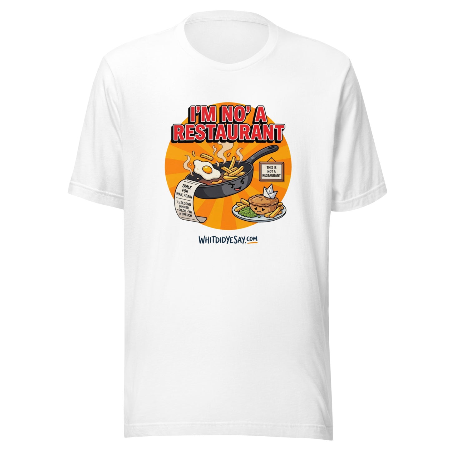 I'm No' a Restaurant - The Maw Tee | White | Ghost