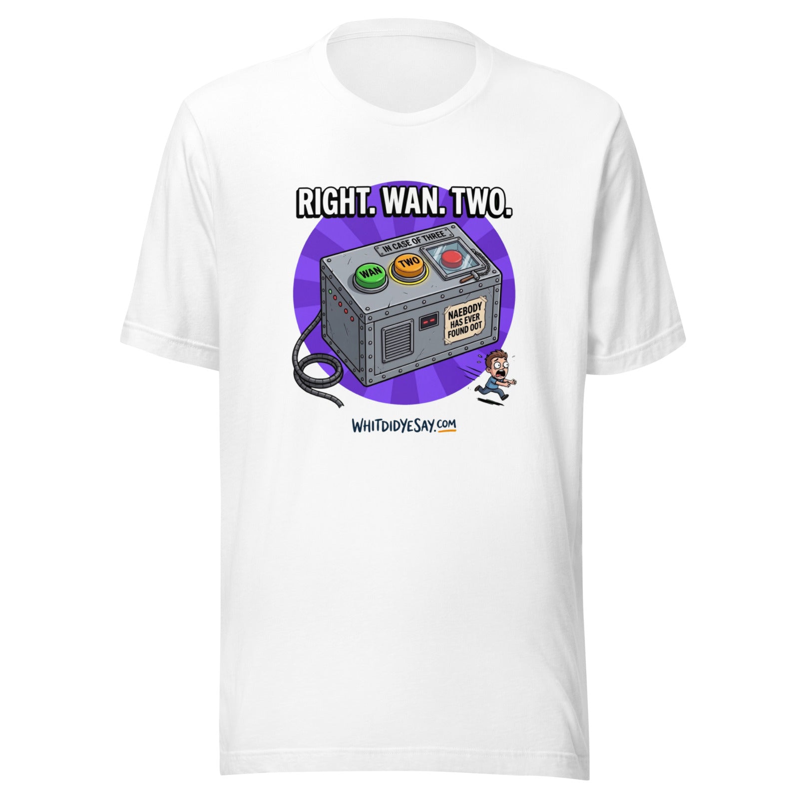 Right. Wan. Two. - The Maw Tee | White | Ghost