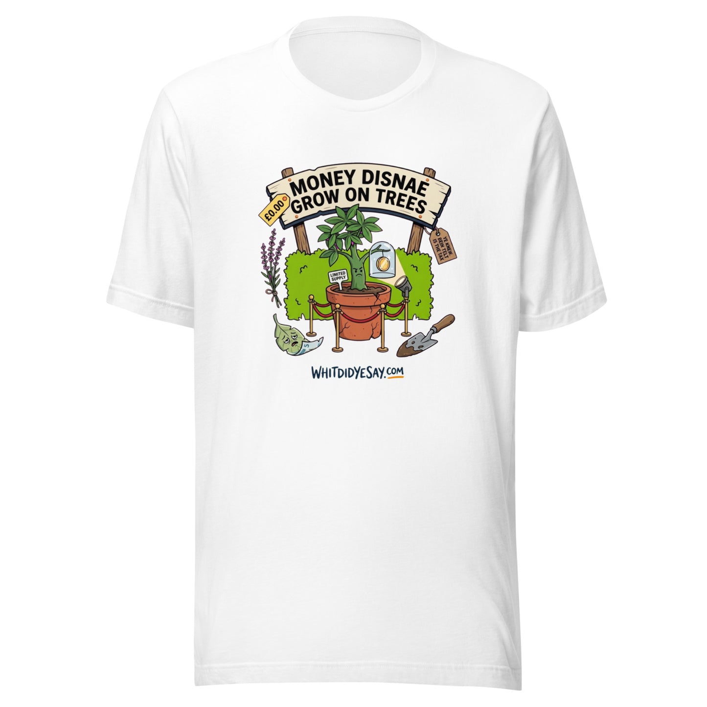 Money Disnae Grow on Trees - The Maw Tee | White | Ghost