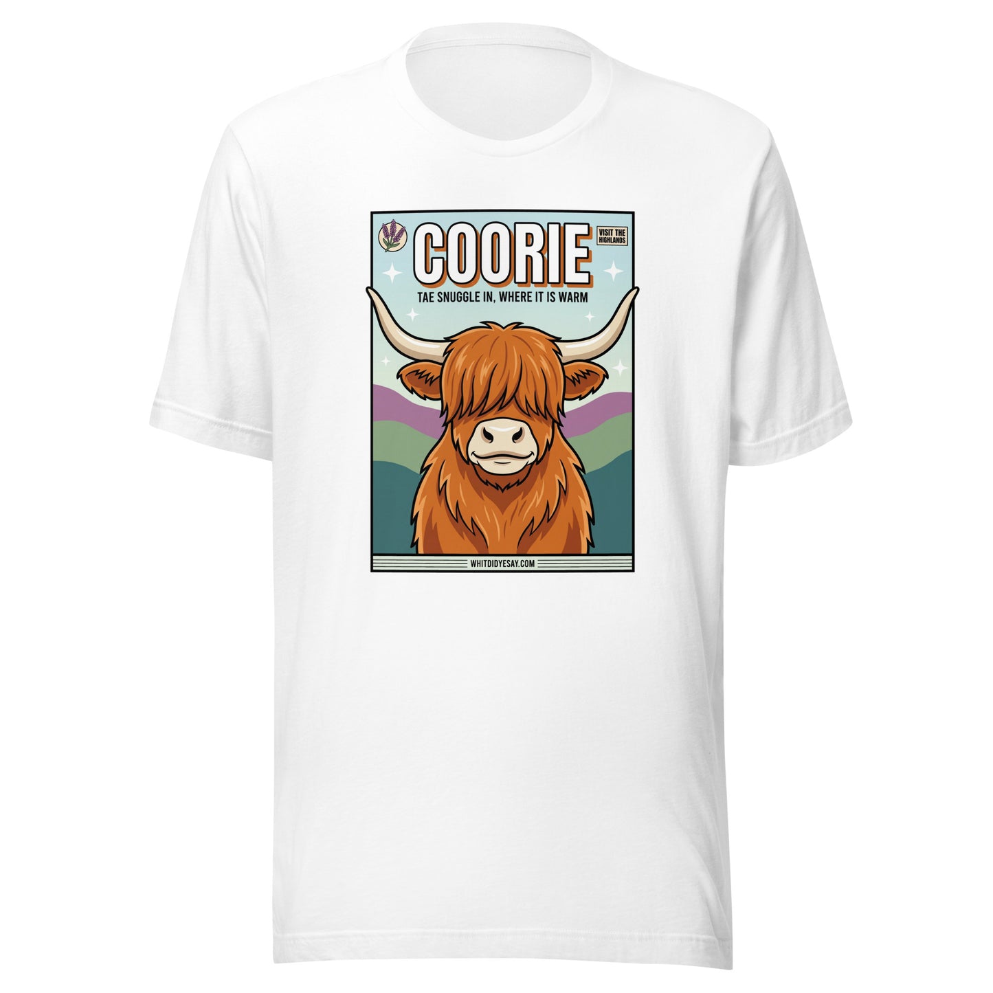 COORIE - The Full Scottish Tee | White | Ghost front