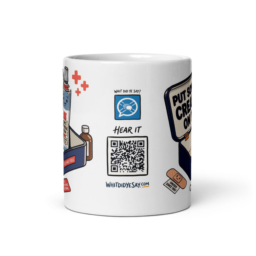 Put Some Cream on It Mug | Scannable audio QR panel