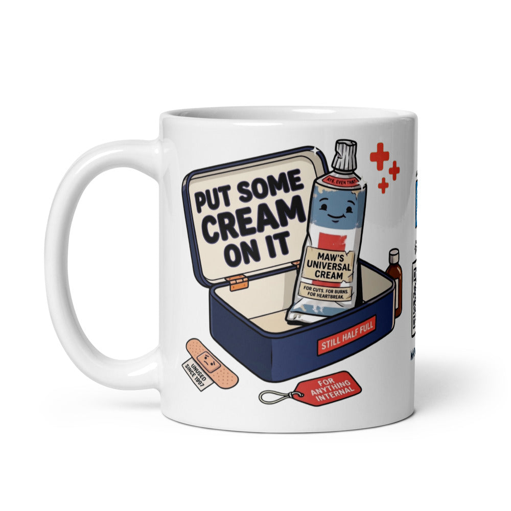 Put Some Cream on It Mug | Clean studio, handle left