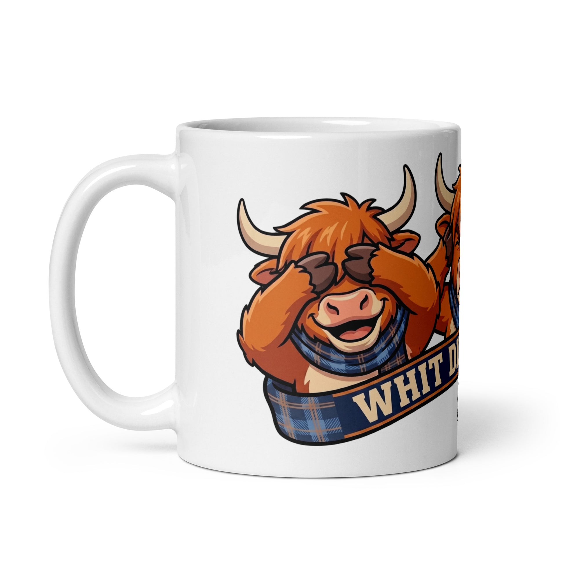 THREE WISE COOS - Mug | White | Handle on the left
